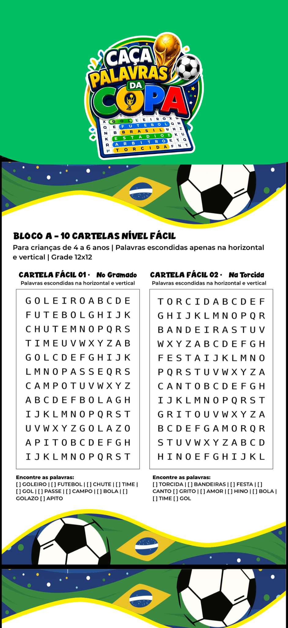 Caça-Palavras da Copa